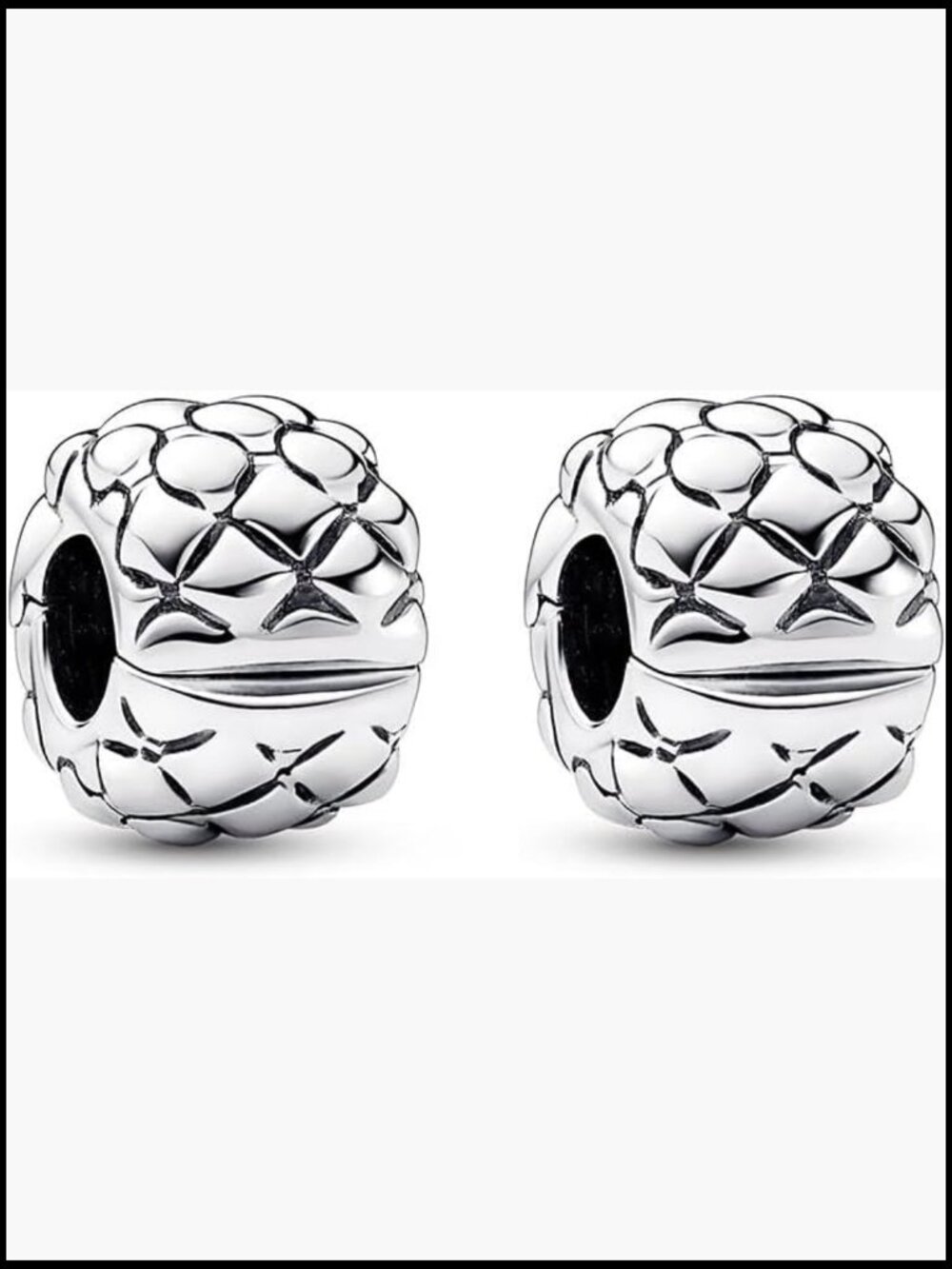 Heart Clip Spacer Charm Sterling Silver Stopper Bead for Charm Bracelet Necklace
